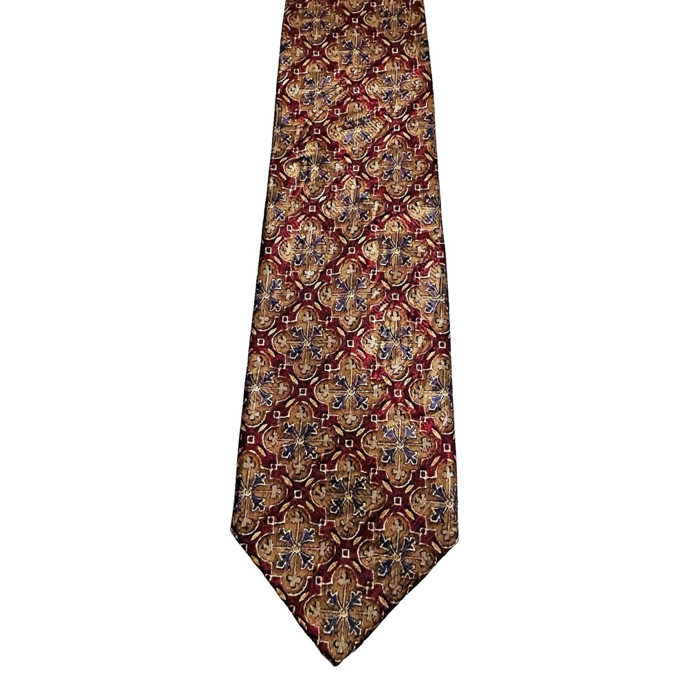 Robert Talbott Best of Class Nordstrom Geometric Pattern Silk Mens Tie‎ 4"x57"